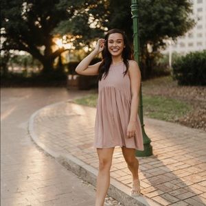 Blush/Mauve babydoll dress